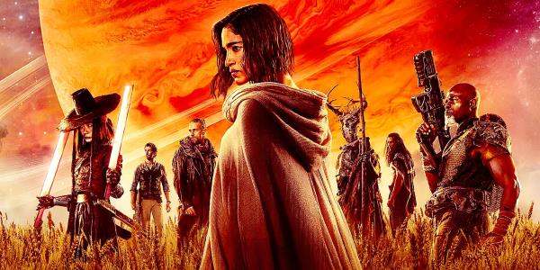 Poster for Rebel Moon with characters like Kora, Gunnar, Tutus, and Nemesis